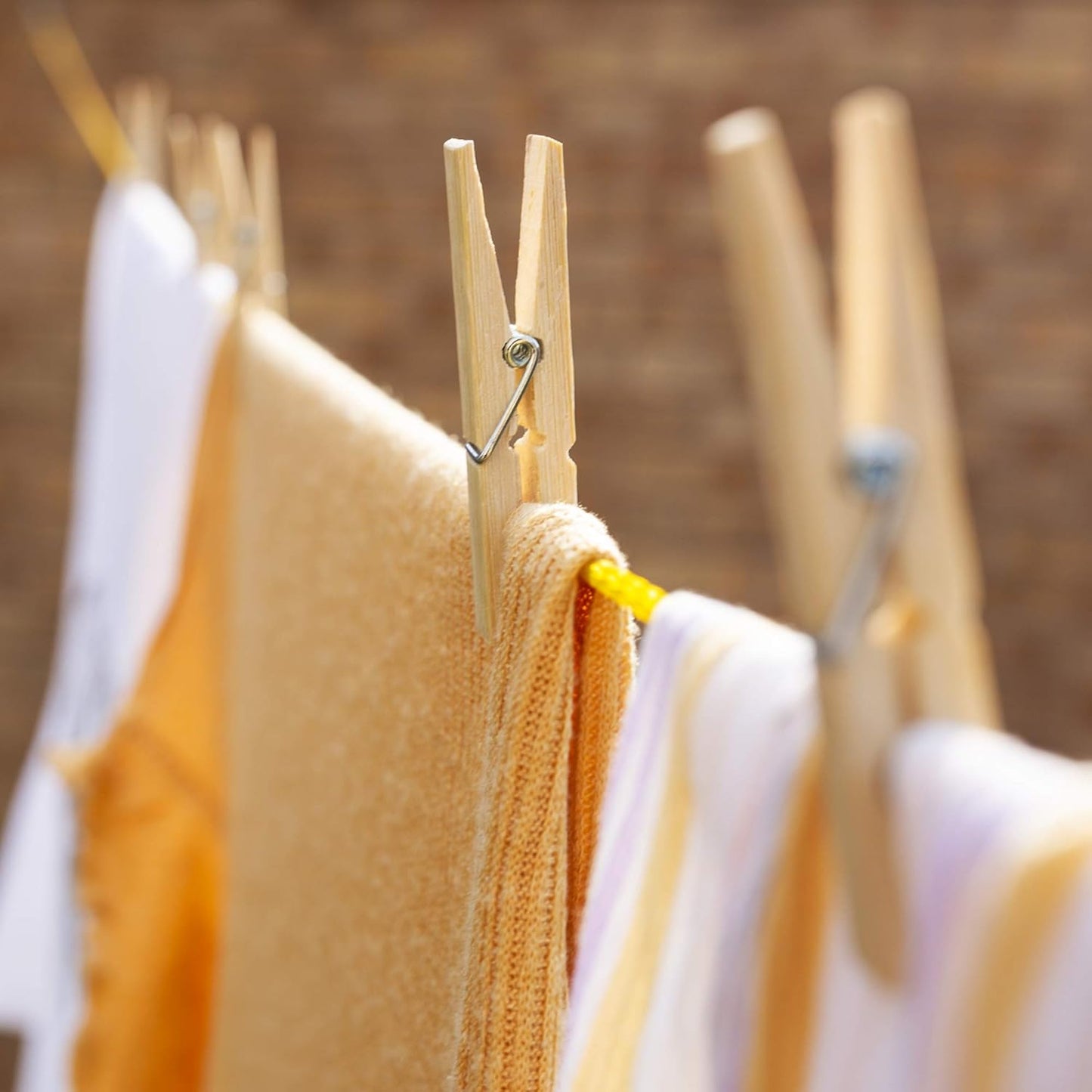 Heavy Duty Bamboo Wooden Cloth Clips  Pegs (20 Pcs Set)